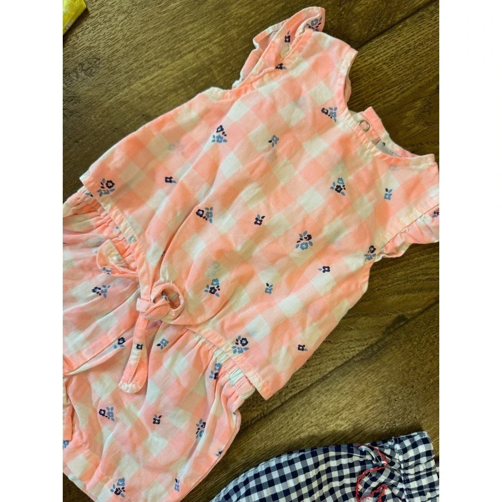 Carter's Baby Girl Clothes Lot Rompers 3 Months Outfits Summer Shorts‎ Overalls